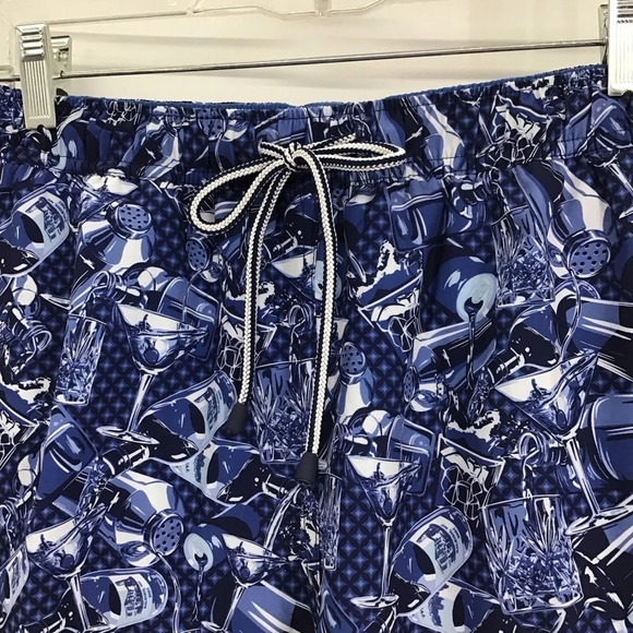 Peter Millar Men’s NWOT Seaside Swim Trunks Lined Blue Cocktails Size M - Picture 4 of 10